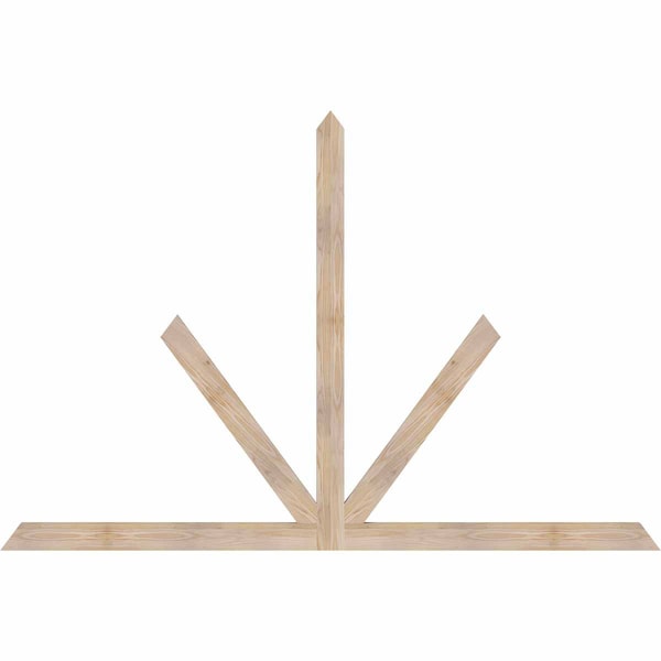 Ekena Millwork Saratoga Smooth Timber Gable Bracket, Douglas Fir, 84"W x 56"H x 1 1/2"D x 3 1/2"F, 16/12 Pitch GBW084X56X0204SAR00SDF - main